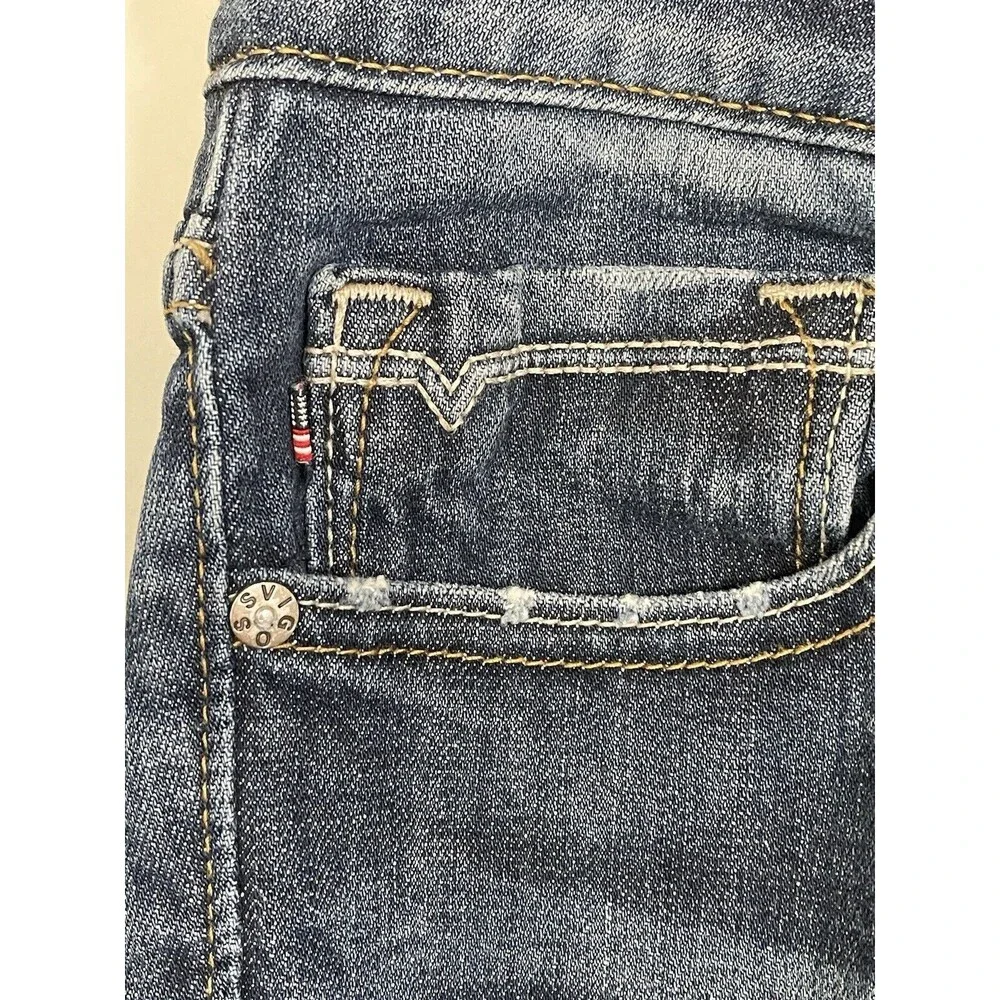Vigoss The Thompson Tomboy Skinny Jeans Size 29/27 Blue Stretch Denim Low‎ Rise